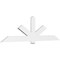 Ekena Millwork Kennewick Architectural Grade PVC Gable Bracket, 96"W x 28"H x 2"D x 6"F, 7/12 Pitch GBP096X28X0206KEN00 - alternate 1